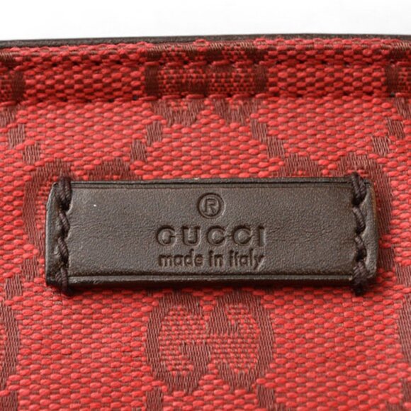 GUCCI Red Coated Canvas Shoulder Bag - Picture 5 of 16